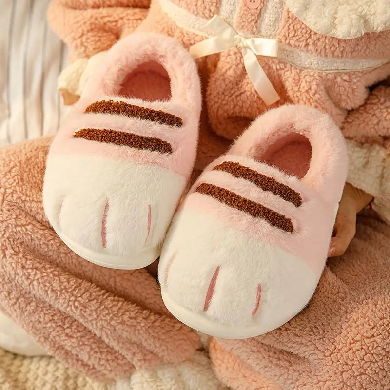 3D Cat Claw Slippers β Cozy Winter Indoor Shoes for Women
