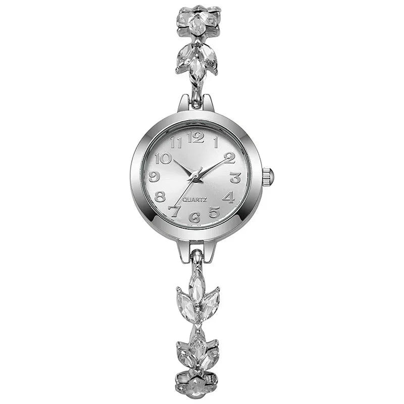 Women's Elegant Rhinestone Bracelet Watch | Luxury Quartz Wristwatch Gift for Girls