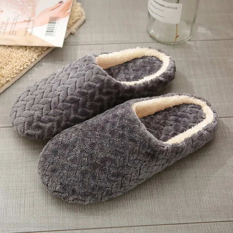 Fluffy Unisex Indoor Slippers – Soft Lightweight Anti-Slip House Slides
