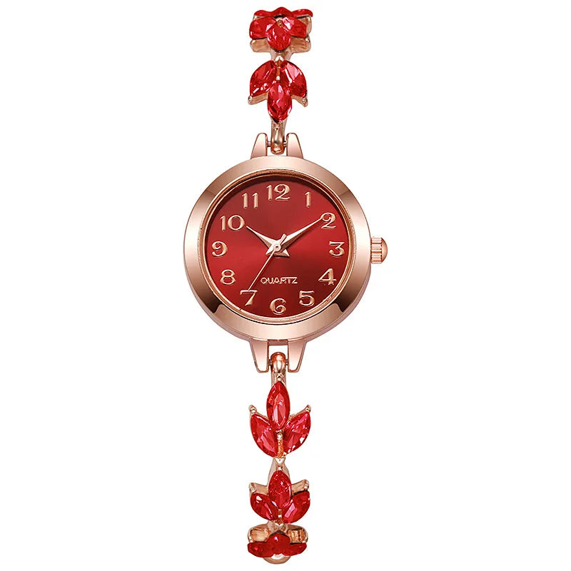Women's Elegant Rhinestone Bracelet Watch | Luxury Quartz Wristwatch Gift for Girls