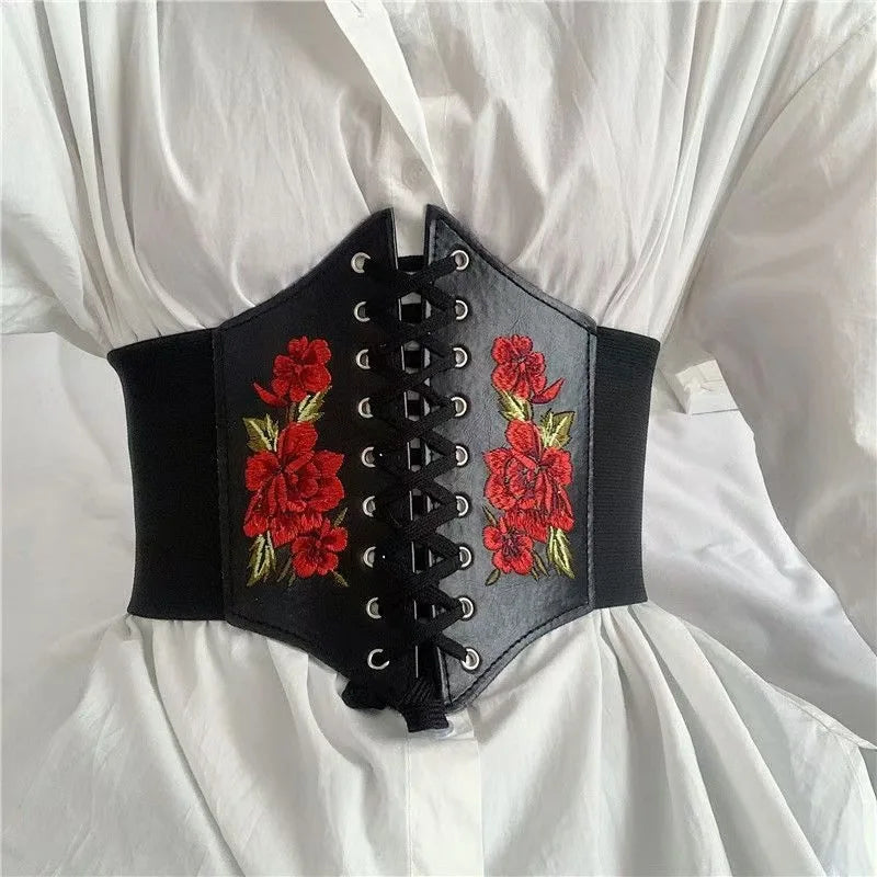 Women's Elastic Wide Waistband – Slimming Shirt Corset Belt for External Wear