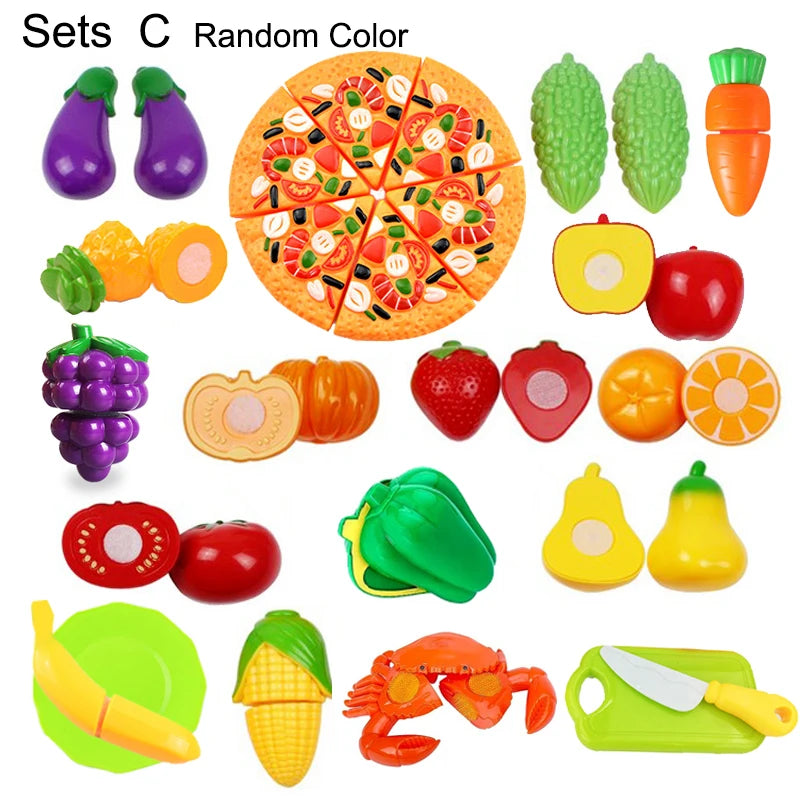 Kids Pizza Party Toy Play Set | Slice & Serve Pretend Play Food with Plastic Kitchen Playset