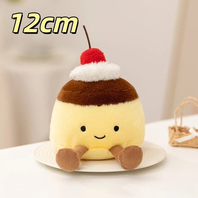 Kawaii Food Plush Toy | Stuffed Pudding, Cake, Cookie & Palmier Dessert Doll for Home Decor & Birthday Gifts