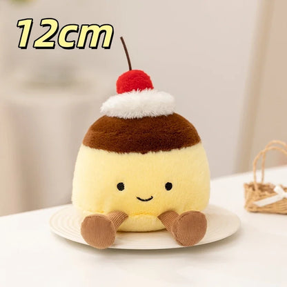 Kawaii Food Plush Toy | Stuffed Pudding, Cake, Cookie & Palmier Dessert Doll for Home Decor & Birthday Gifts