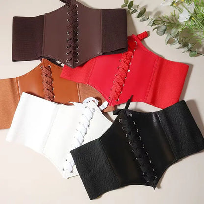 Women's Elastic Wide Waistband – Slimming Shirt Corset Belt for External Wear