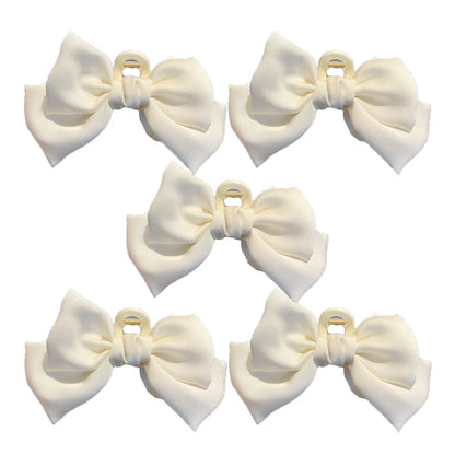 Women's Korean Bow Butterfly Satin Hair Clips | Solid Color Girls Hair Accessories Headwear