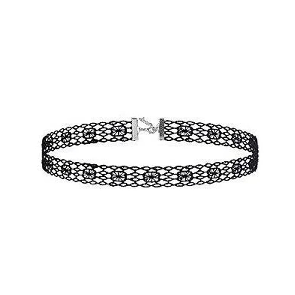 Women's Neo-Gothic Lace Choker Necklace