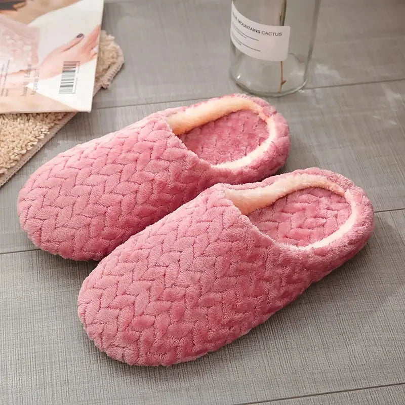 Fluffy Unisex Indoor Slippers – Soft Lightweight Anti-Slip House Slides