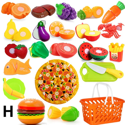 Kids Pizza Party Toy Play Set | Slice & Serve Pretend Play Food with Plastic Kitchen Playset