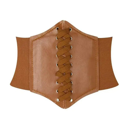 Women's Elastic Wide Waistband – Slimming Shirt Corset Belt for External Wear
