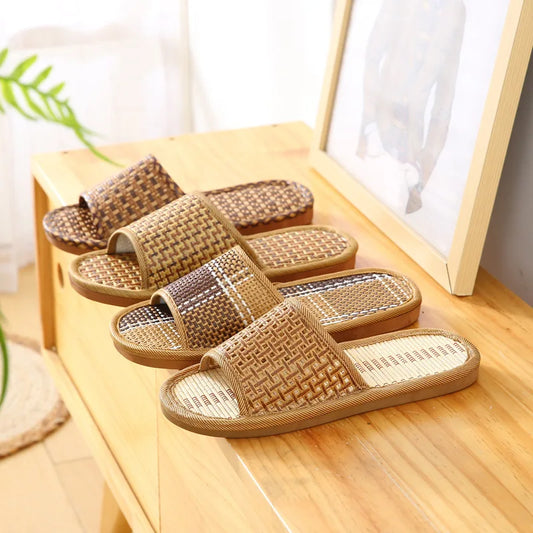 Woven Rattan Slide Sandals for Women and Men