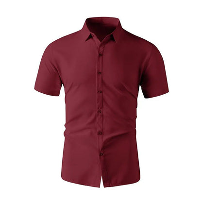 Men's Business Casual Short Sleeve Shirt | Wrinkle - Free Summer Top - G - Catoure Men's Business Casual Short Sleeve Shirt | Wrinkle - Free Summer Top