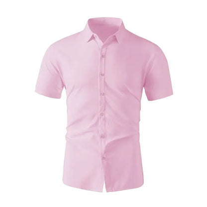 Men's Business Casual Short Sleeve Shirt | Wrinkle - Free Summer Top - G - Catoure Men's Business Casual Short Sleeve Shirt | Wrinkle - Free Summer Top