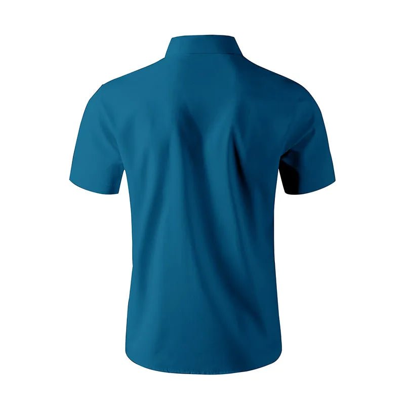 Men's Business Casual Short Sleeve Shirt | Wrinkle - Free Summer Top - G - Catoure Men's Business Casual Short Sleeve Shirt | Wrinkle - Free Summer Top