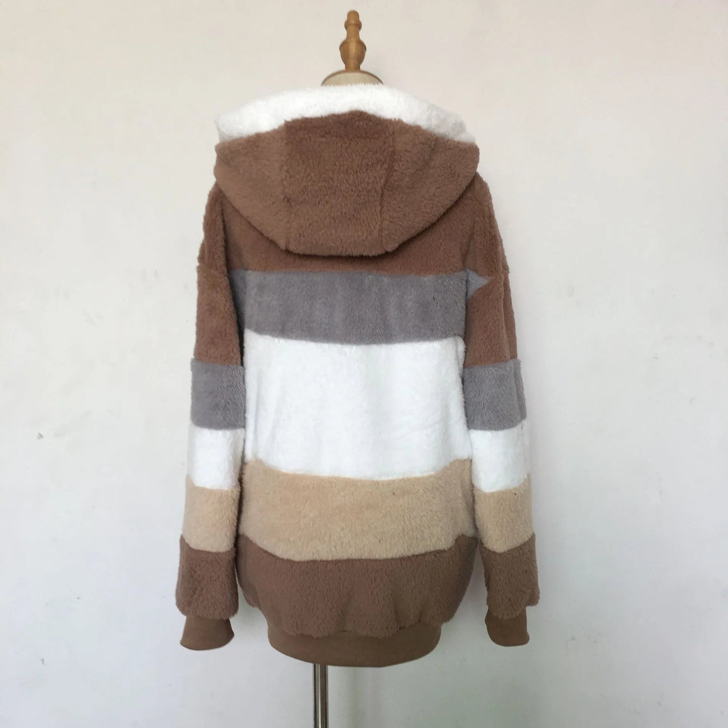 Women's Oversized Hooded Plush Jacket – Warm Zip - Up Streetwear Coat | S–5XL, 9 Colors - G - Catoure Women's Oversized Hooded Plush Jacket – Warm Zip - Up Streetwear Coat | S–5XL, 9 Colors Women's Outerwear