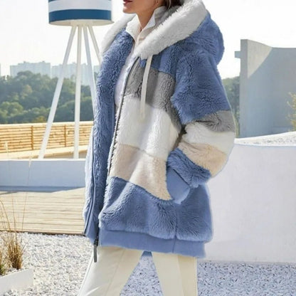 Women's Oversized Hooded Plush Jacket – Warm Zip - Up Streetwear Coat | S–5XL, 9 Colors - G - Catoure Women's Oversized Hooded Plush Jacket – Warm Zip - Up Streetwear Coat | S–5XL, 9 Colors Women's Outerwear